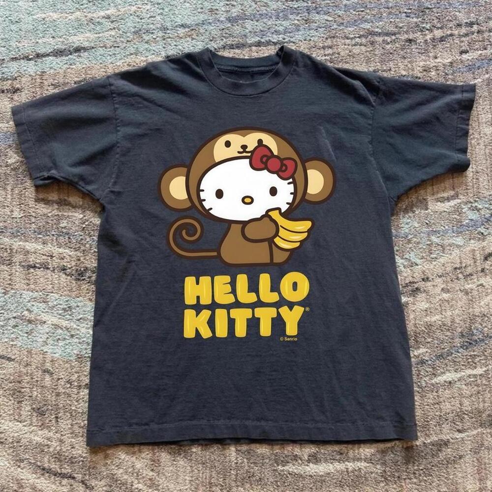 Hello Kitty Black Cotton T-Shirt
